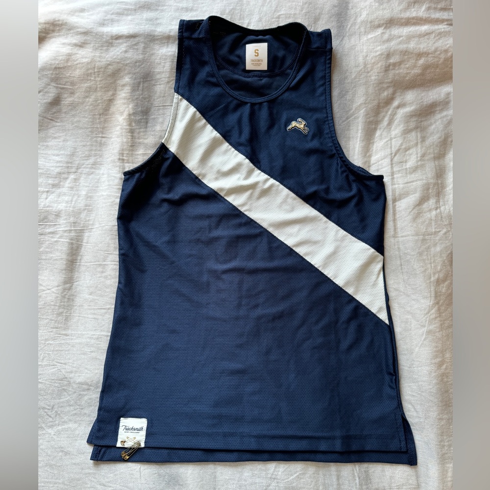 NWOT tracksmith singlet size small. Classic navy